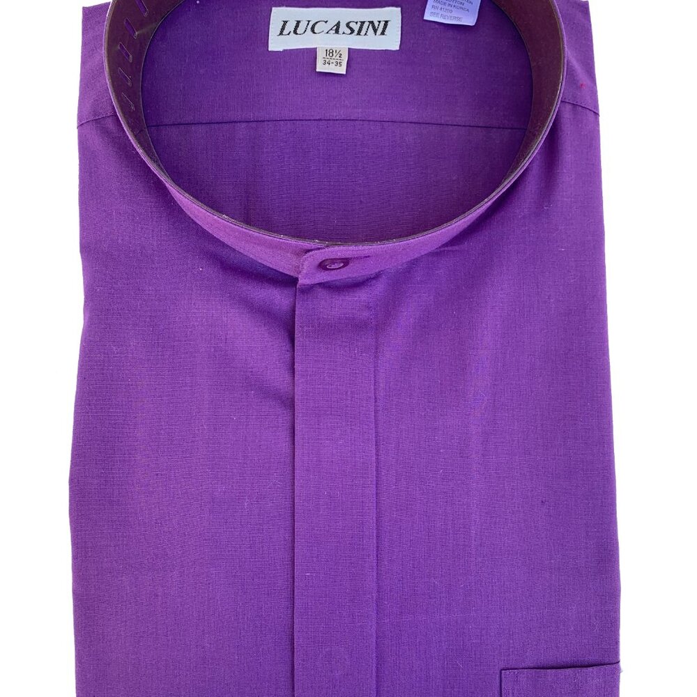 LUCASINI CASUAL Hi Quality Bandit Collar Men's Wear Casual Shirt Cotton/Poly.